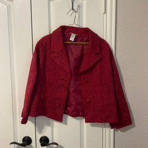 Red textured jacket